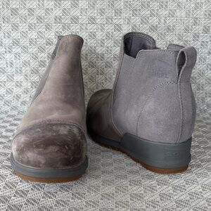 Sorel Evie Pull On Ankle Boots Quarry Gum Grey Size 9